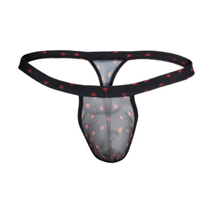 Secret Male SMK022 Flower Laced Thong with Hearts