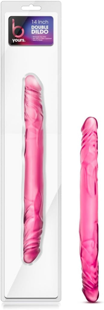 14" B Yours Double Dildo - Pink