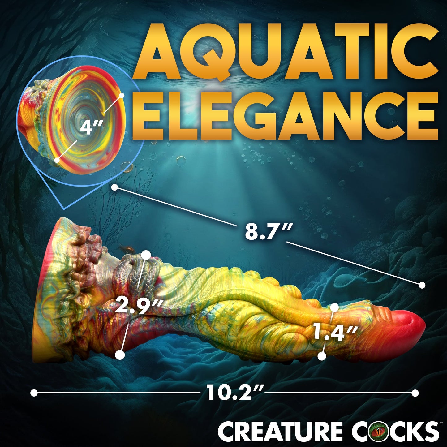 Majestic Merman Silicone Dildo-10.2 inches