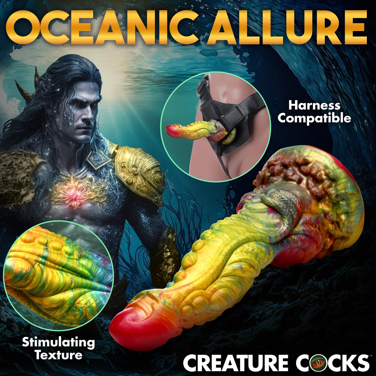 Majestic Merman Silicone Dildo-10.2 inches