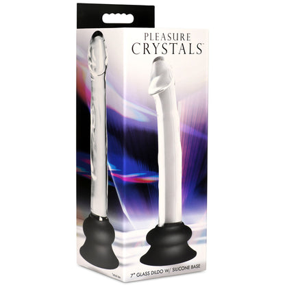 Pleasure Crystals 7" Glass Dildo w/ Silicone Base