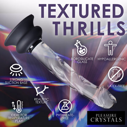 Pleasure Crystals 7" Glass Dildo w/ Silicone Base