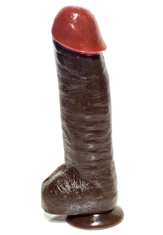 12" Black Balled Dildo