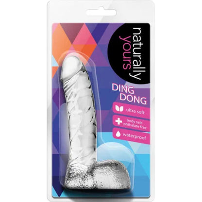 5.5" Clear Realistic Dildo with Balls