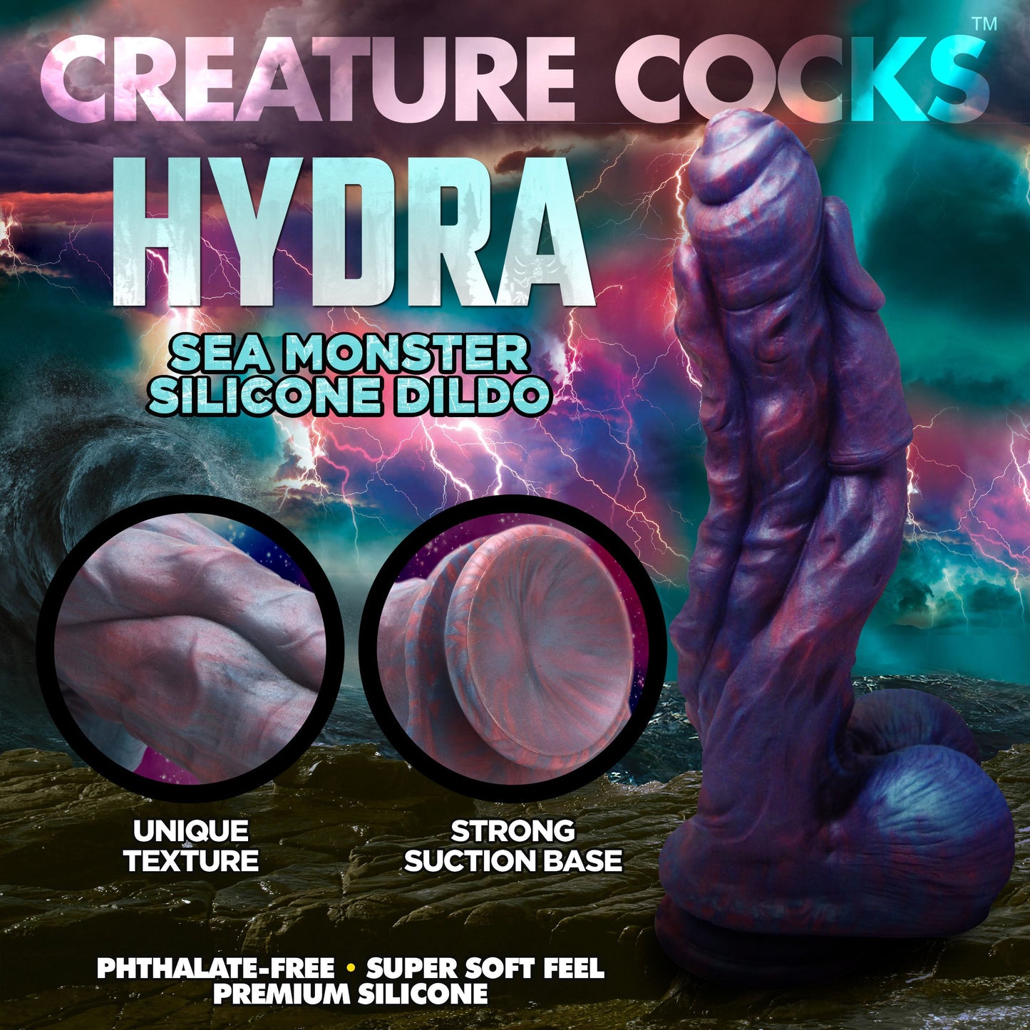 Hydra Sea Monster Silicone Dildo-10 inch Dildo