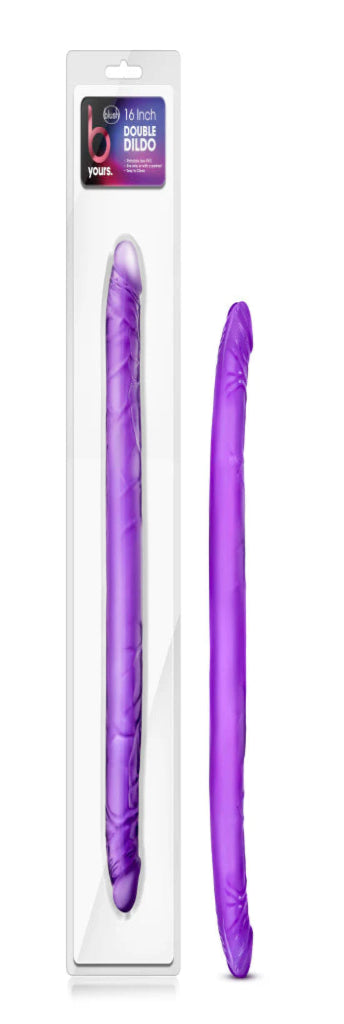 16" B Yours Double Dildo - Purple